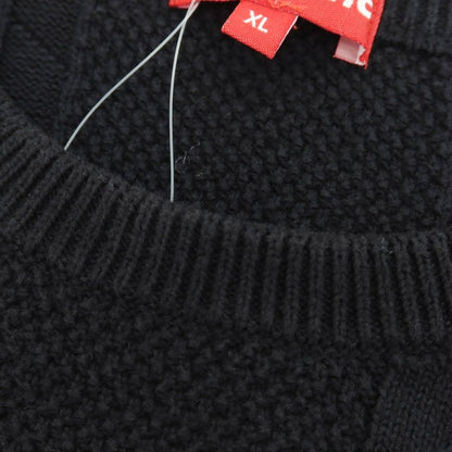 【中古】シュプリーム Supreme 2016年春夏 Jacquard Sweater コットン プルオーバーニット ブラック【 XL 】【 状態ランクC 】【 メンズ 】