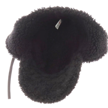 【中古】シュプリーム Supreme 2025年秋冬 Shearling Lined Earflap Cap シープレザー フライトキャップ ブラック【 58cm S/M 】【 状態ランクB 】【 メンズ 】
