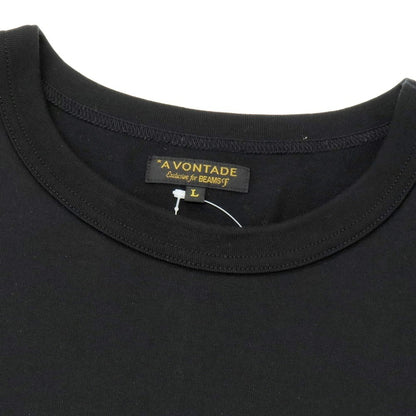 【中古】アボンタージ A VONTADE BEAMS F別注 コットン クルーネック ポケット 半袖Ｔシャツ ブラック【 L 】【 状態ランクB 】【 メンズ 】