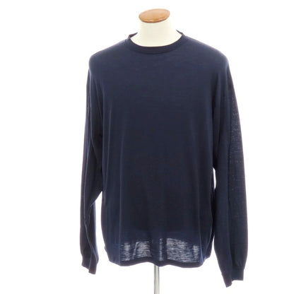 【中古】エスエスズィー SSZ WOOLLABO別注 ウールポリエステル クルーネック 長袖Ｔシャツ ネイビー【 M 】【 状態ランクB 】【 メンズ 】