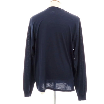 【中古】エスエスズィー SSZ WOOLLABO別注 ウールポリエステル クルーネック 長袖Ｔシャツ ネイビー【 M 】【 状態ランクB 】【 メンズ 】