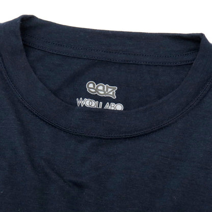 【中古】エスエスズィー SSZ WOOLLABO別注 ウールポリエステル クルーネック 長袖Ｔシャツ ネイビー【 M 】【 状態ランクB 】【 メンズ 】