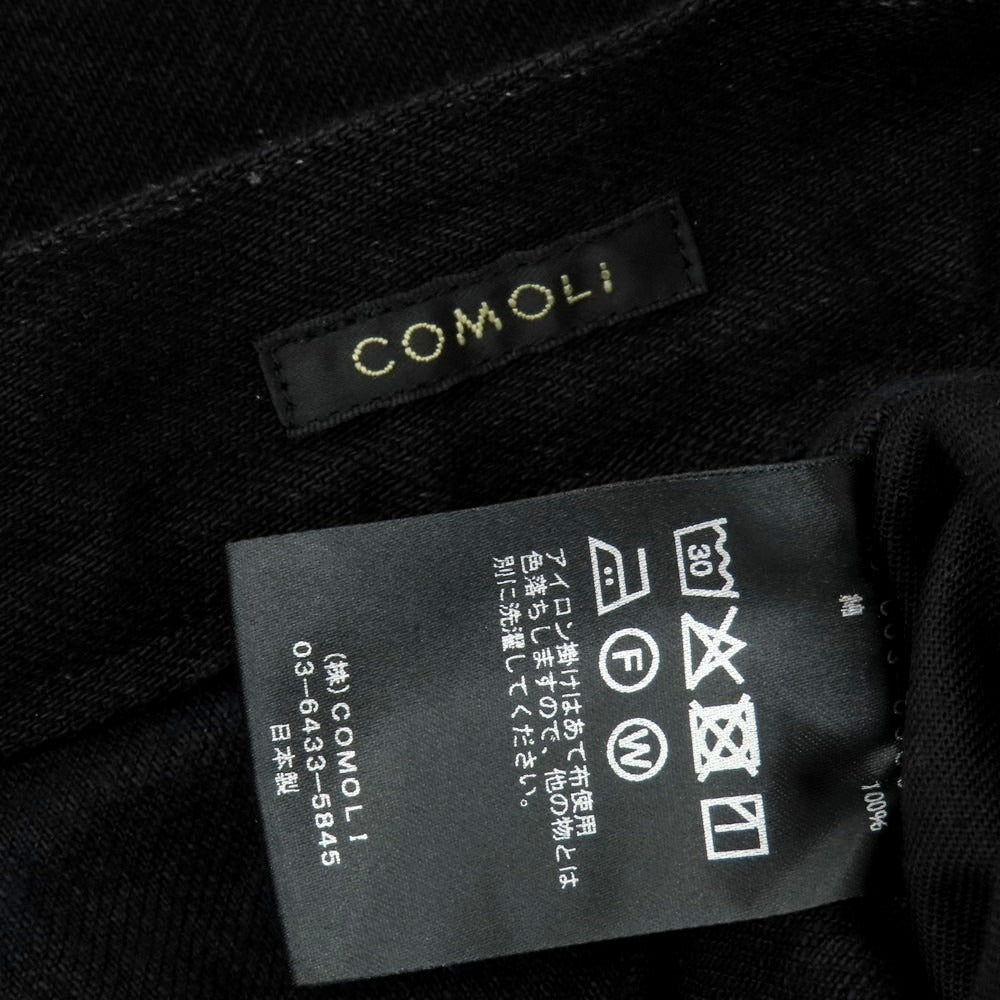 【中古】コモリ COMOLI 2025年秋冬 ワイド デニムパンツ ジーンズ ブラック【 3 】【 状態ランクB 】【 メンズ 】