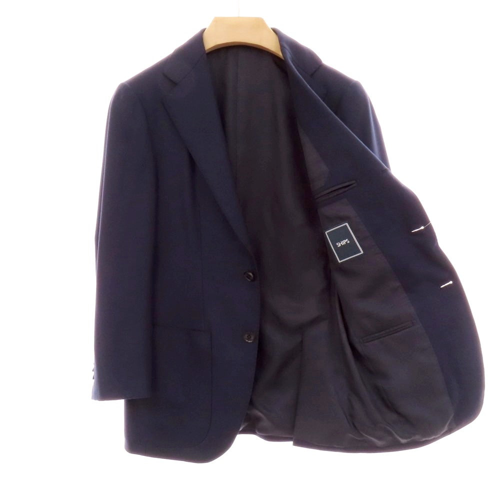 【中古】シップス SHIPS エスコリアルウール 3B テーラードジャケット ネイビー【 42 】【 状態ランクA 】【 メンズ 】