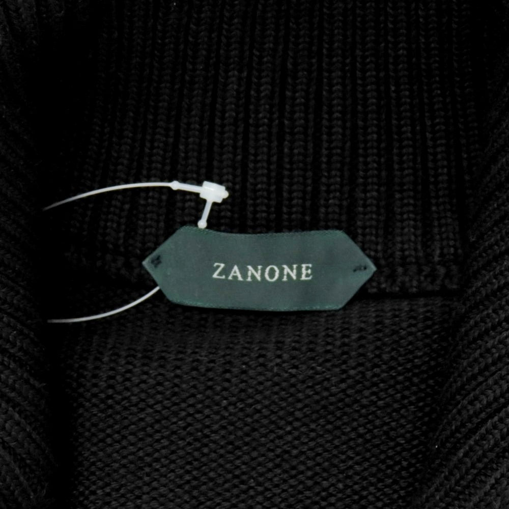 【中古】ザノーネ ZANONE CHIOTO キョート ミドルゲージ ウール スタンドカラー カーディガン ブラック【 52 】【 状態ランクB 】【 メンズ 】