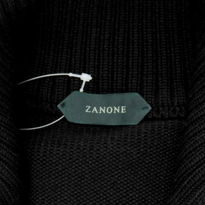 【中古】ザノーネ ZANONE CHIOTO キョート ミドルゲージ ウール スタンドカラー カーディガン ブラック【 52 】【 状態ランクB 】【 メンズ 】