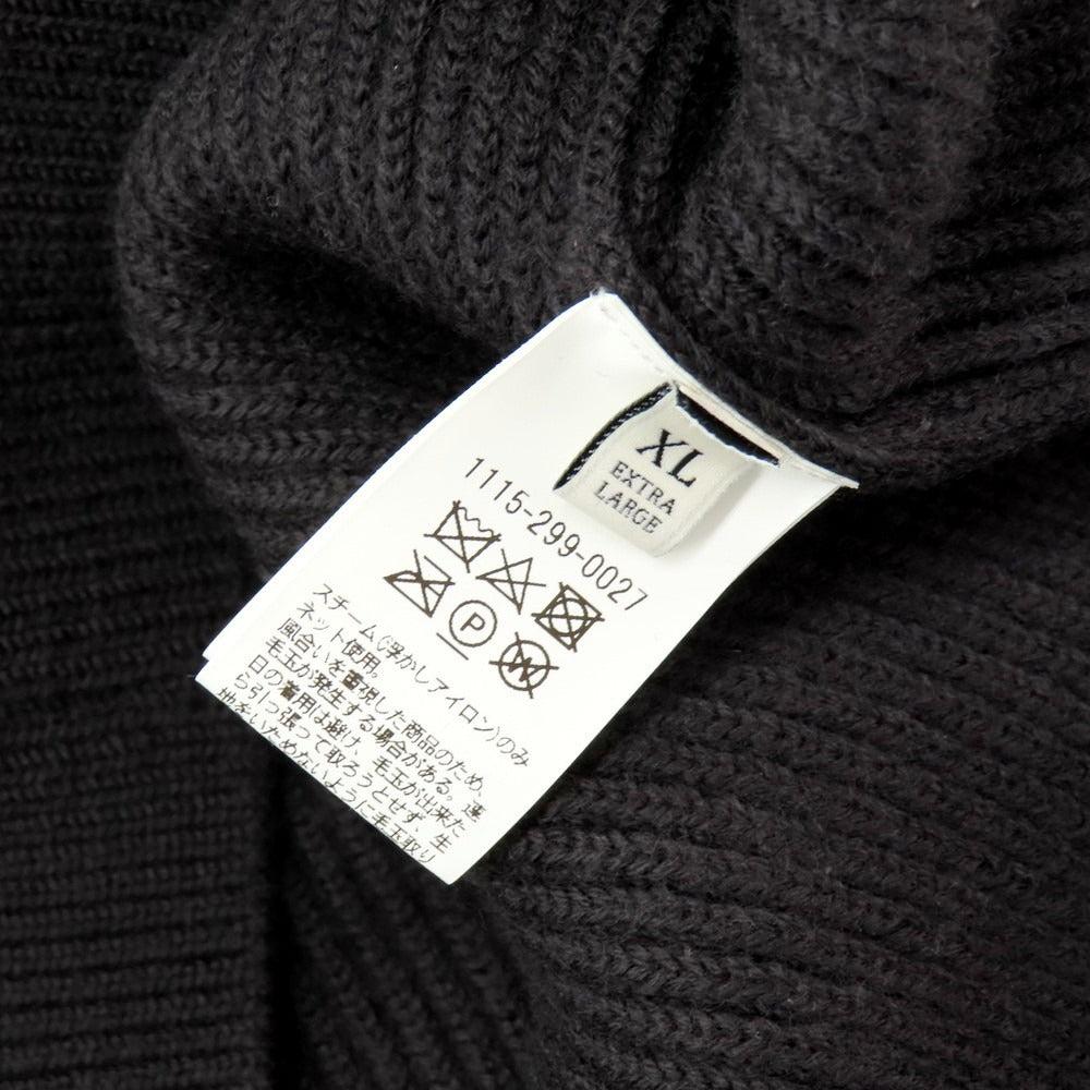 【中古】ユナイテッドアローズ UNITED ARROWS ウール スタンドカラー ダブルジップ ドライバーズニット カーディガン ウォームチャコールグレー【 XL 】【 状態ランクB 】【 メンズ 】
