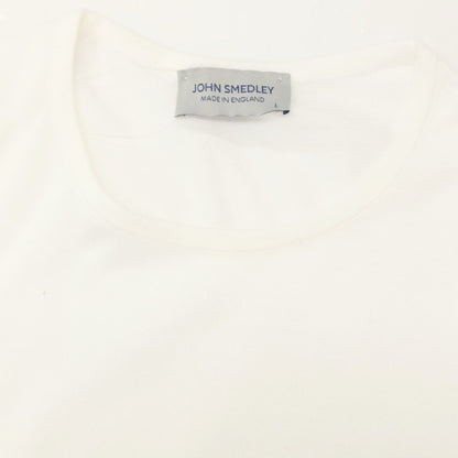 【中古】ジョンスメドレー JOHN SMEDLEY ハイゲージ シーアイランドコットン クルーネック 半袖 プルオーバーニット ホワイト【サイズL】【 状態ランクC 】【 メンズ 】