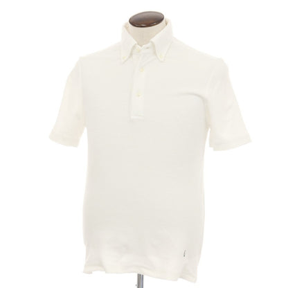 【中古】ギローバー GUY ROVER コットン パイル ボタンダウン 半袖ポロシャツ ホワイト【サイズL】【 状態ランクB 】【 メンズ 】