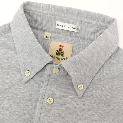 【中古】ギローバー GUY ROVER コットン 鹿の子 ボタンダウン 半袖ポロシャツ グレー【サイズXL】【 状態ランクB 】【 メンズ 】