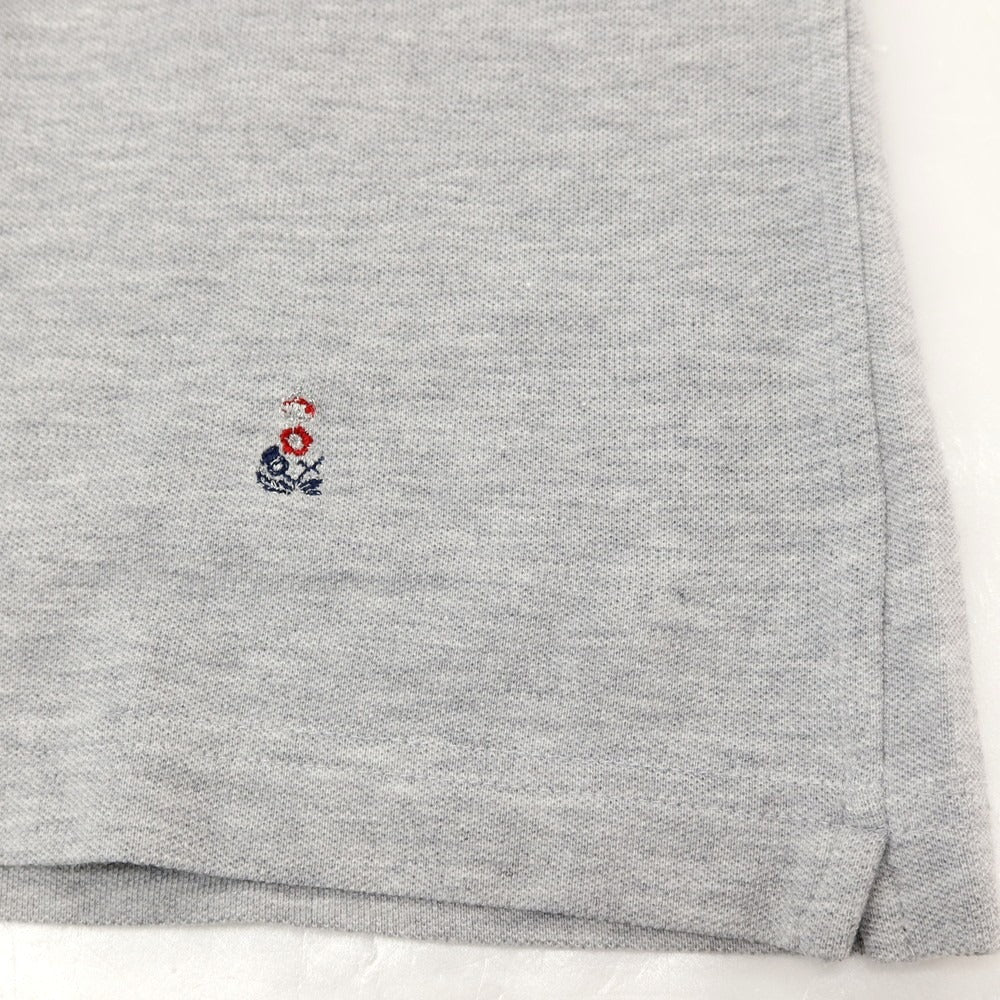 【中古】ギローバー GUY ROVER コットン 鹿の子 ボタンダウン 半袖ポロシャツ グレー【サイズXL】【 状態ランクB 】【 メンズ 】