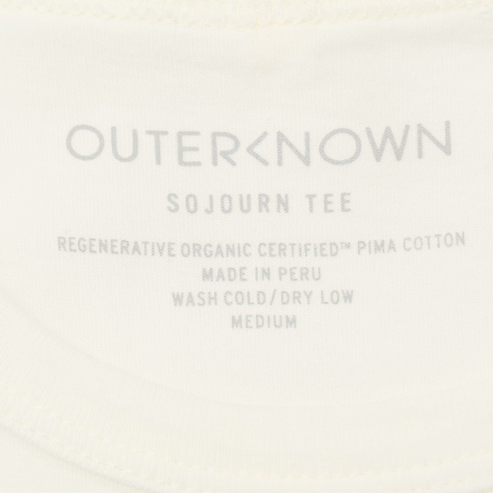 【中古】アウターノーン Outerknown SOJOURN TEE コットン クルーネック ポケット 半袖Ｔシャツ ホワイト【 M 】【 状態ランクA 】【 メンズ 】[APD]