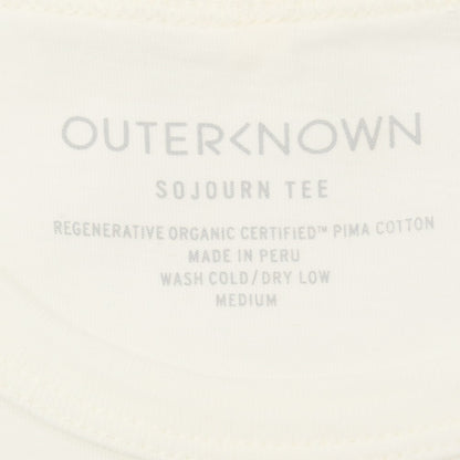 【中古】アウターノーン Outerknown SOJOURN TEE コットン クルーネック ポケット 半袖Ｔシャツ ホワイト【 M 】【 状態ランクA 】【 メンズ 】[APD]