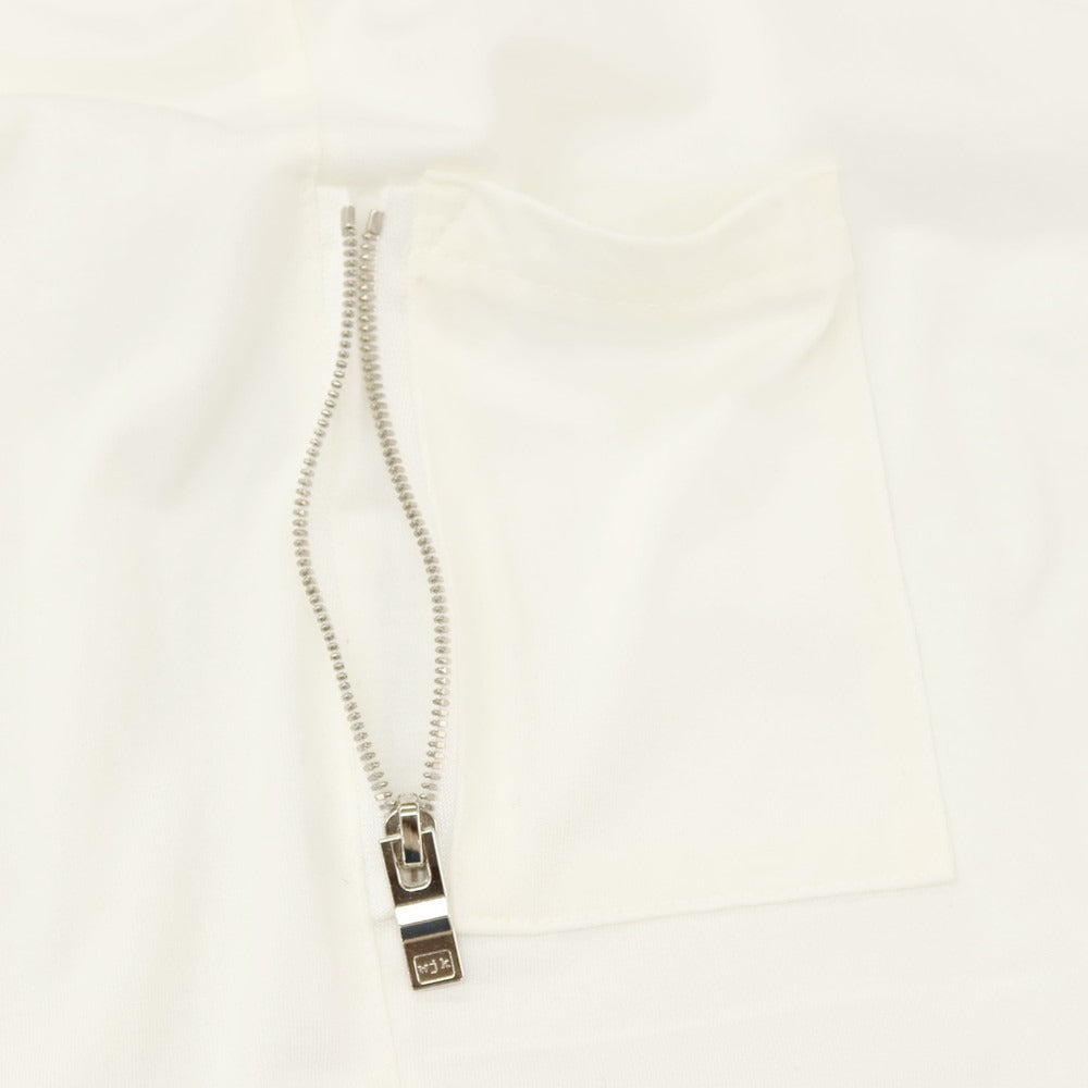 【中古】ダブルジェイケイ wjk ナイロンコットン クールタッチ ジップポケット 半袖Ｔシャツ ホワイト【サイズL】【 状態ランクB 】【 メンズ 】