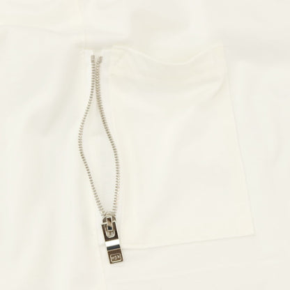 【中古】ダブルジェイケイ wjk ナイロンコットン クールタッチ ジップポケット 半袖Ｔシャツ ホワイト【サイズL】【 状態ランクB 】【 メンズ 】