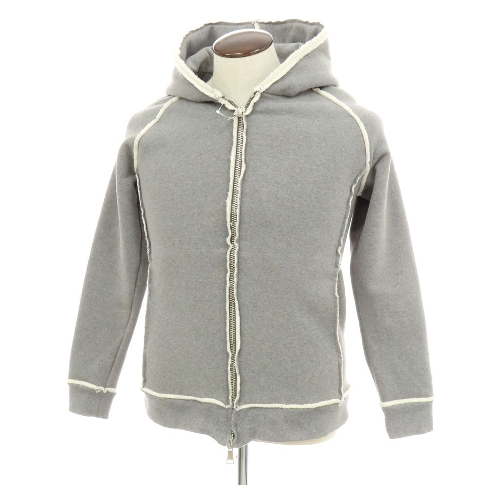 【中古】ダブルジェイケイ wjk コットンポリウレタン ダブルジップ パーカー グレー【 XL 】【 状態ランクB 】【 メンズ 】