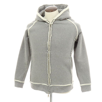 【中古】ダブルジェイケイ wjk コットンポリウレタン ダブルジップ パーカー グレー【 XL 】【 状態ランクB 】【 メンズ 】