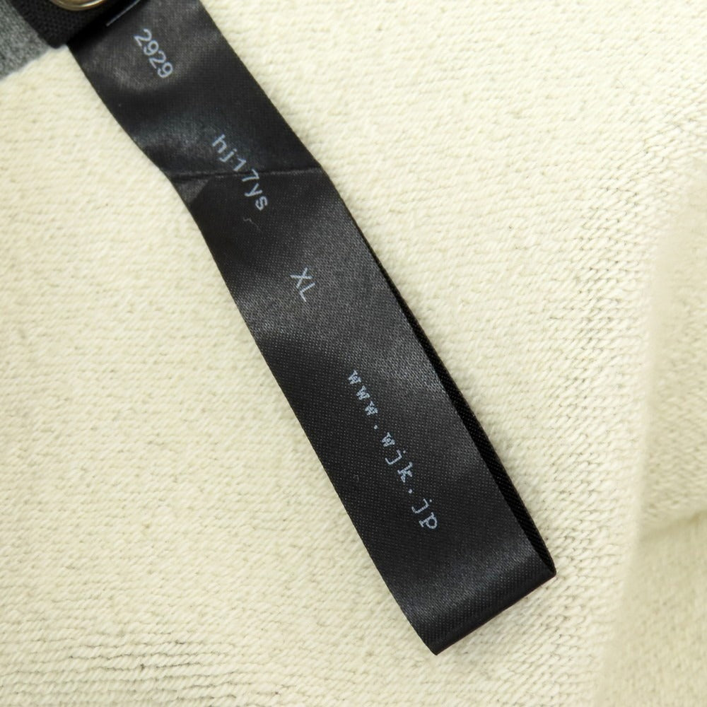 【中古】ダブルジェイケイ wjk コットンポリウレタン ダブルジップ パーカー グレー【 XL 】【 状態ランクB 】【 メンズ 】