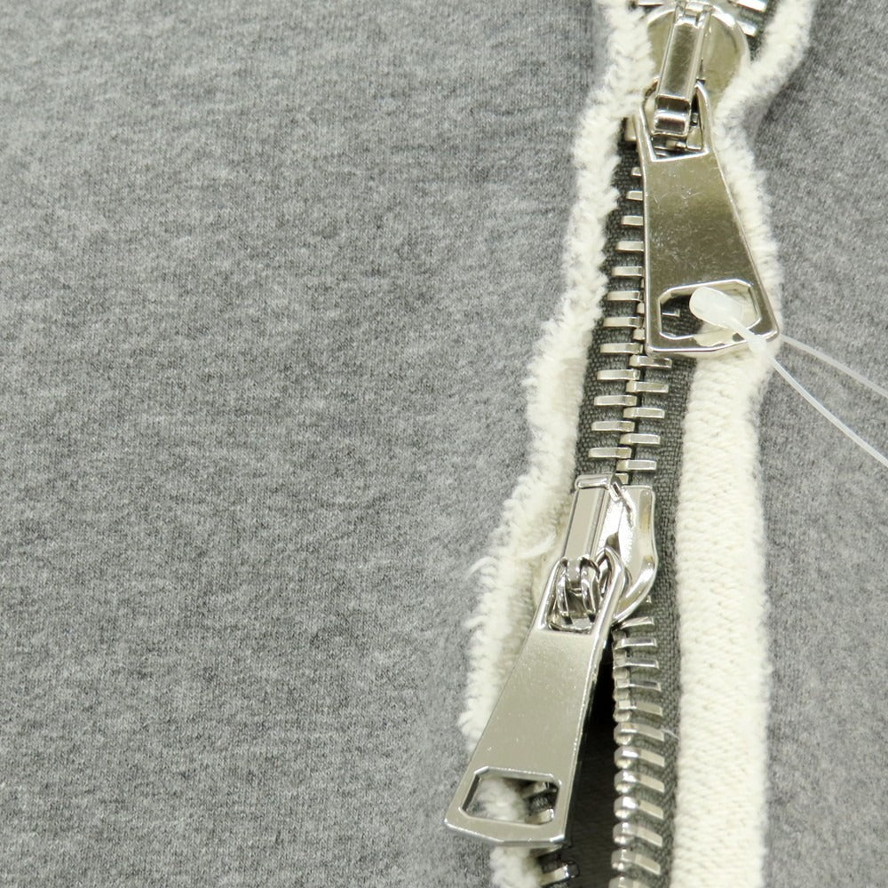 【中古】ダブルジェイケイ wjk コットンポリウレタン ダブルジップ パーカー グレー【 XL 】【 状態ランクB 】【 メンズ 】