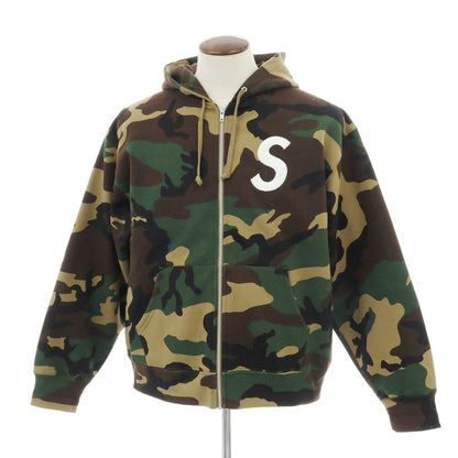 【中古】シュプリーム Supreme 2025年秋冬 S Logo Zip Up Hooded Sweatshirt パーカー オリーブxブラウン【 L 】【 状態ランクB 】【 メンズ 】