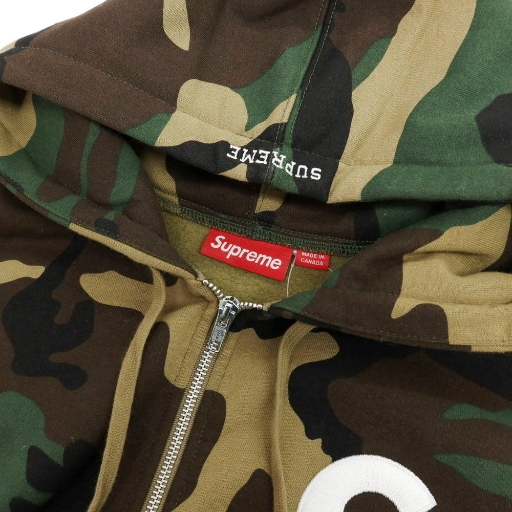 【中古】シュプリーム Supreme 2025年秋冬 S Logo Zip Up Hooded Sweatshirt パーカー オリーブxブラウン【 L 】【 状態ランクB 】【 メンズ 】
