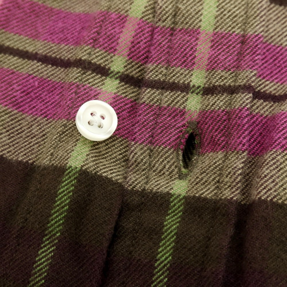 【中古】シュプリーム Supreme 2025年秋冬 Plaid Flannel Shirt チェック ボタンダウン カジュアルシャツ ブラウンxピンク【 M 】【 状態ランクB 】【 メンズ 】
