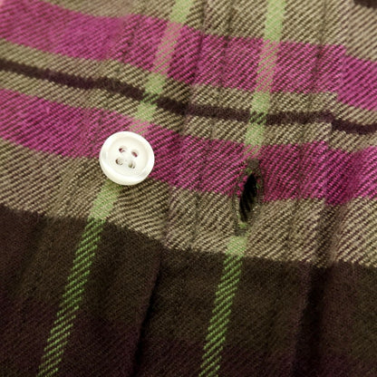 【中古】シュプリーム Supreme 2025年秋冬 Plaid Flannel Shirt チェック ボタンダウン カジュアルシャツ ブラウンxピンク【 M 】【 状態ランクB 】【 メンズ 】