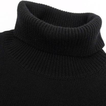 【中古】ユーゲン HEUGN ミドルゲージ カシミヤウール タートルネック プルオーバーニット ブラック【 3 】【 状態ランクB 】【 メンズ 】