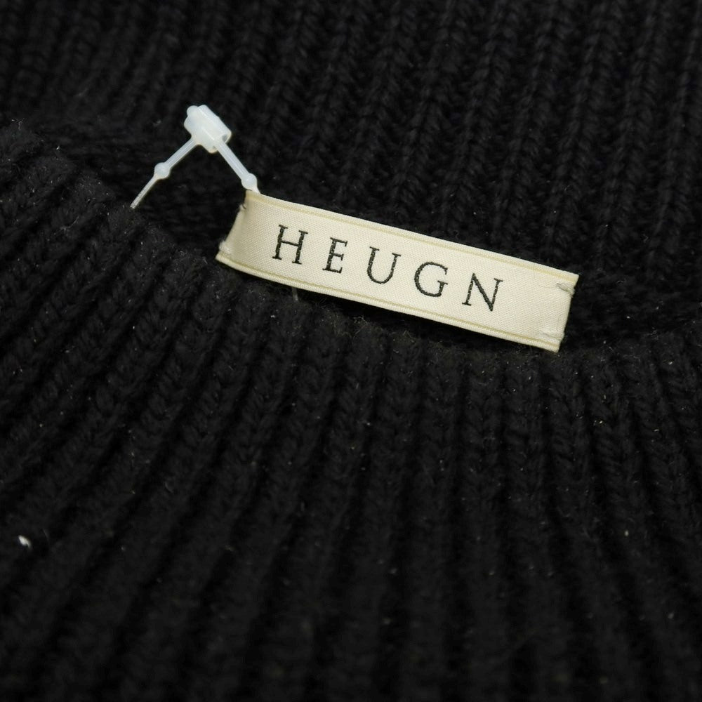 【中古】ユーゲン HEUGN ミドルゲージ カシミヤウール タートルネック プルオーバーニット ブラック【 3 】【 状態ランクB 】【 メンズ 】