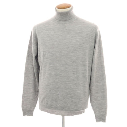 【中古】ジョンスメドレー JOHN SMEDLEY ハイゲージ ウール タートルネック プルオーバーニット グレー【 L 】【 状態ランクC 】【 メンズ 】