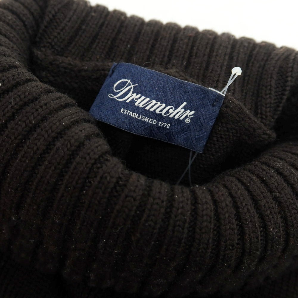 【中古】ドルモア DRUMOHR ウール タートルネック プルオーバーニット ダークブラウン【 48 】【 状態ランクC 】【 メンズ 】