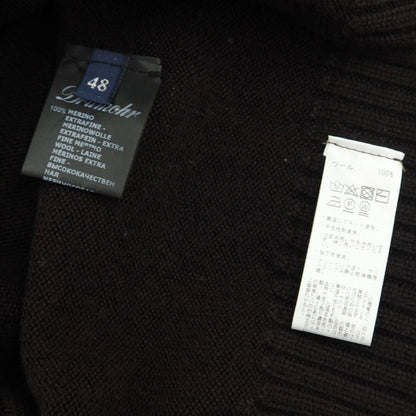 【中古】ドルモア DRUMOHR ウール タートルネック プルオーバーニット ダークブラウン【 48 】【 状態ランクC 】【 メンズ 】