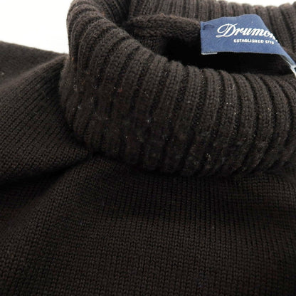 【中古】ドルモア DRUMOHR ウール タートルネック プルオーバーニット ダークブラウン【 48 】【 状態ランクC 】【 メンズ 】