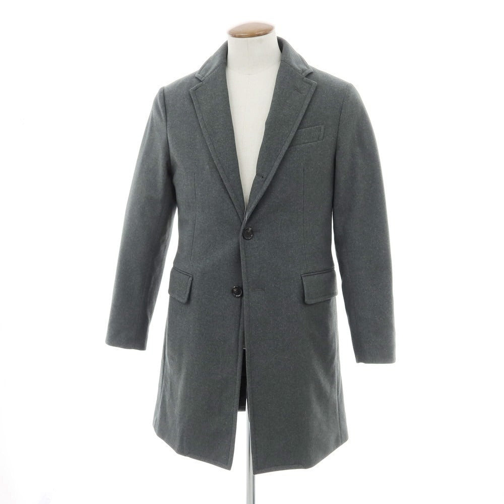【中古】エアディム EADEM ポリエステル 中綿 チェスターフィールドコート グレー【 46 】【 状態ランクB 】【 メンズ 】