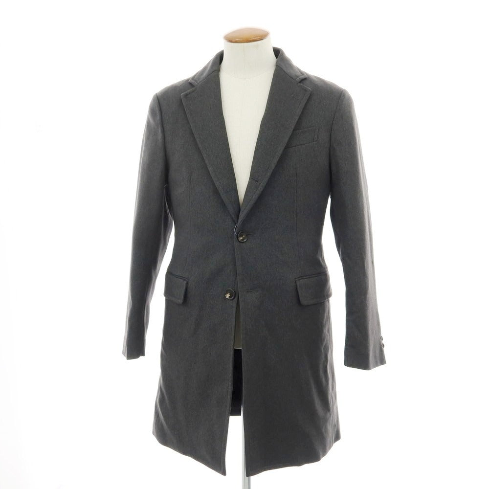 【中古】【未使用】エアディム EADEM ポリエステル 中綿 チェスターフィールドコート チャコールグレー【 46 】【 状態ランクS 】【 メンズ 】