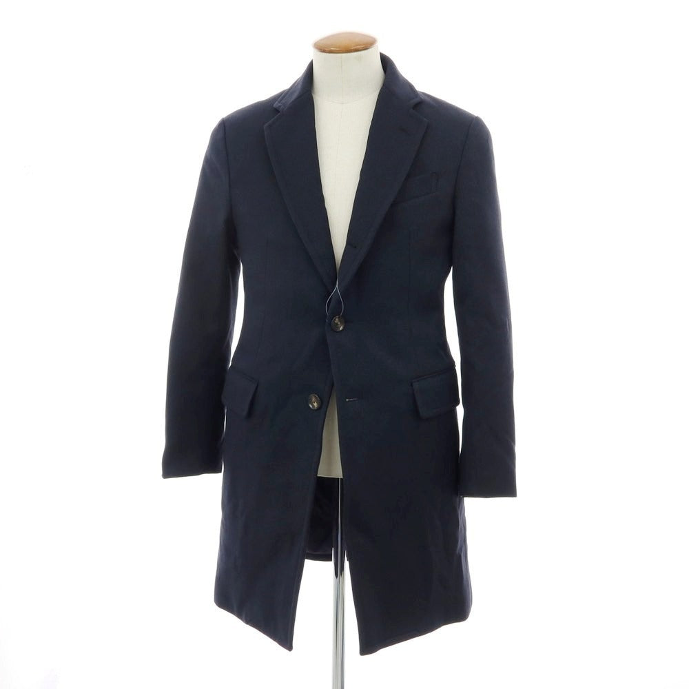 【中古】【未使用】エアディム EADEM ポリエステル 中綿 チェスターフィールドコート ネイビー【 46 】【 状態ランクS 】【 メンズ 】