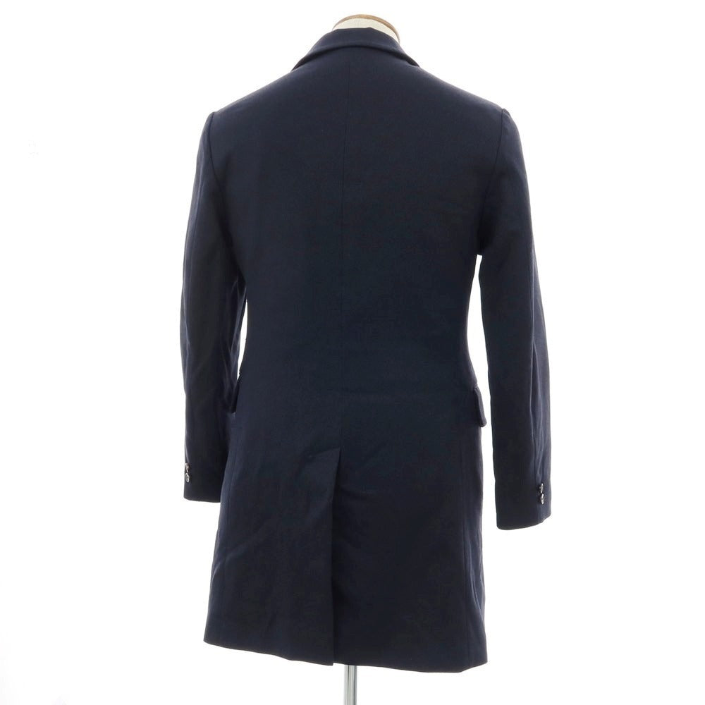 【中古】【未使用】エアディム EADEM ポリエステル 中綿 チェスターフィールドコート ネイビー【 46 】【 状態ランクS 】【 メンズ 】