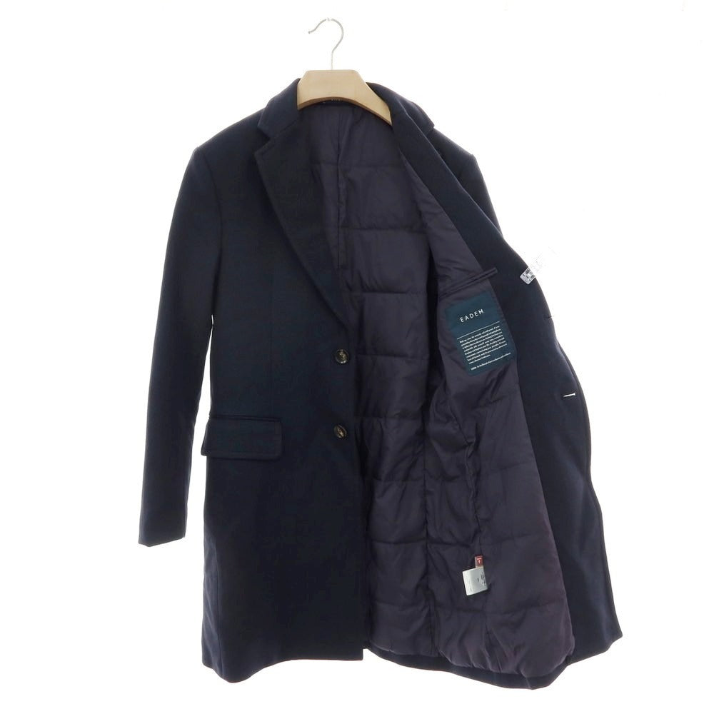 【中古】【未使用】エアディム EADEM ポリエステル 中綿 チェスターフィールドコート ネイビー【 46 】【 状態ランクS 】【 メンズ 】