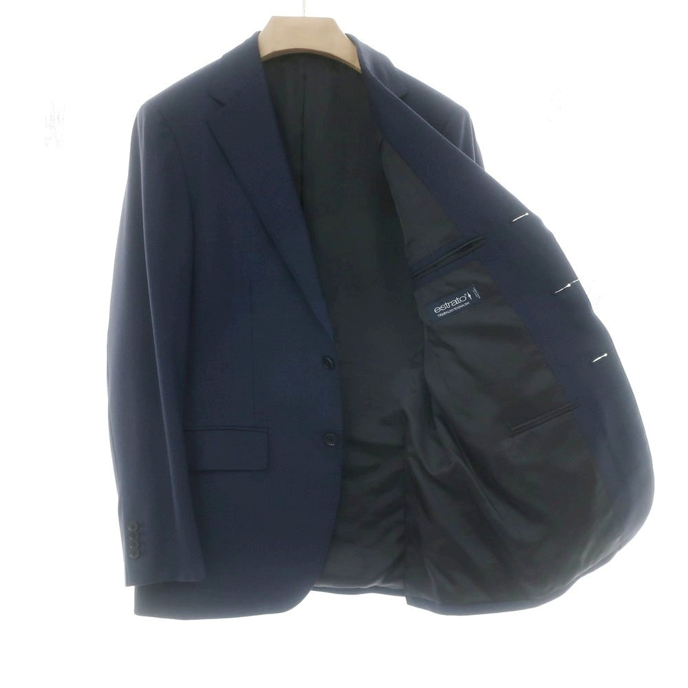 【中古】グリーンレーベルリラクシング green label relaxing ウール 3つボタンスーツ ネイビー【 サイズ上48/下80 】【 状態ランクB 】【 メンズ 】 [APD]