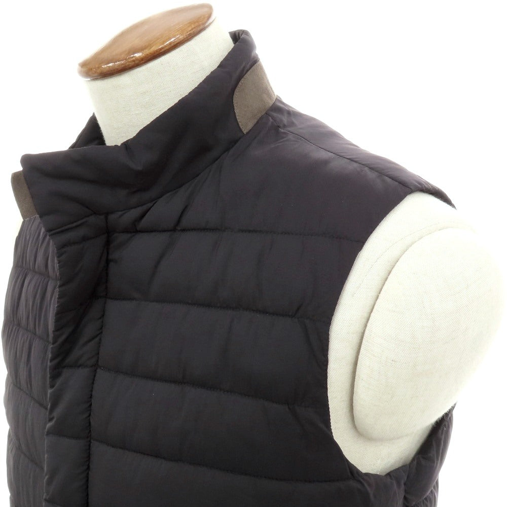 【中古】ヘルノ Herno IN-TECH ナイロンポリウレタン 中綿ベスト ブルゾン ネイビー【 サイズ46 】【 状態ランクB 】【 メンズ 】 [APD]