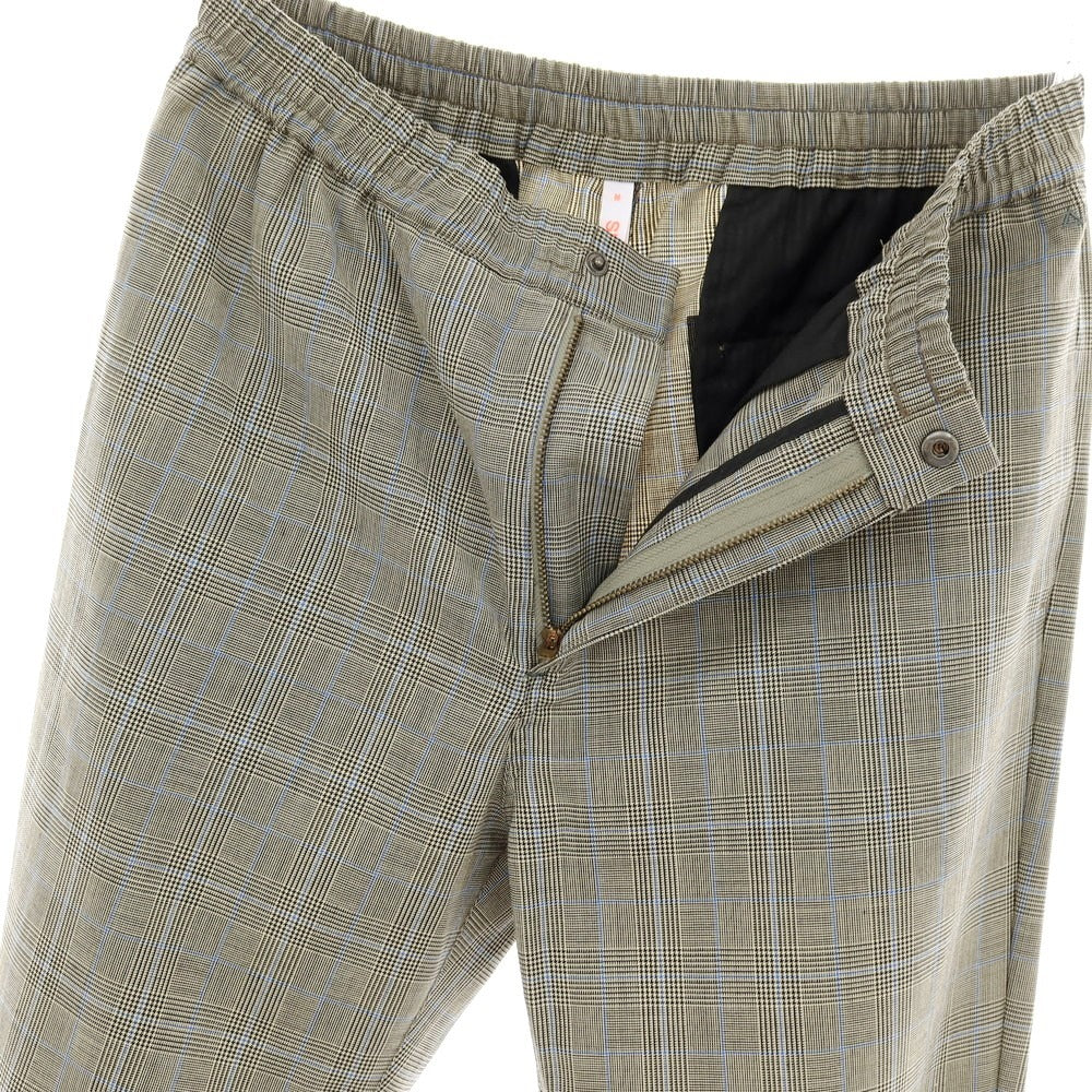 【中古】サン シックスティ エイト SUN68 ウールポリエステル チェック イージーパンツ アイボリーxブラック×ブルー【サイズM】【 状態ランクA 】【 メンズ 】