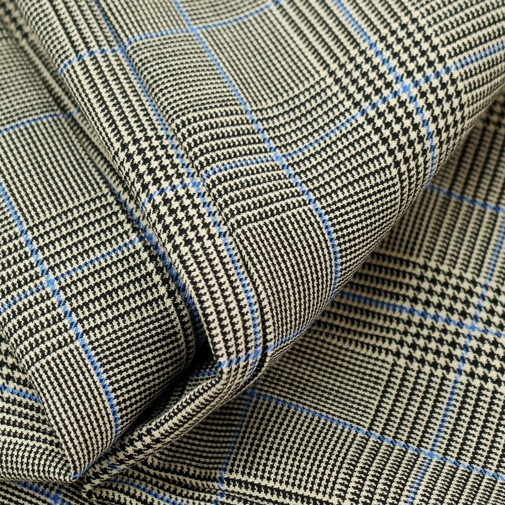 【中古】サン シックスティ エイト SUN68 ウールポリエステル チェック イージーパンツ アイボリーxブラック×ブルー【サイズM】【 状態ランクA 】【 メンズ 】