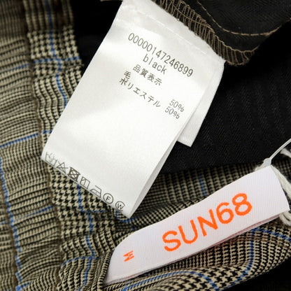 【中古】サン シックスティ エイト SUN68 ウールポリエステル チェック イージーパンツ アイボリーxブラック×ブルー【サイズM】【 状態ランクA 】【 メンズ 】