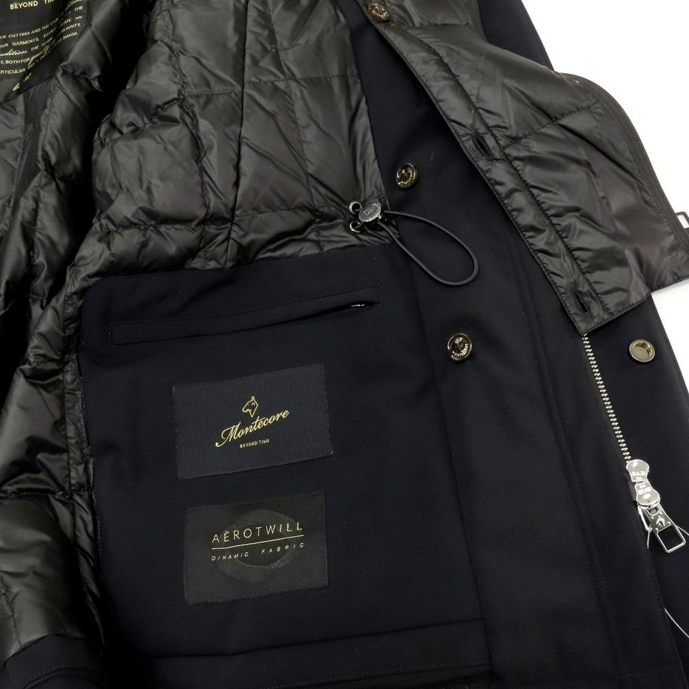 【中古】モンテコーレ Montecore ストレッチ ポリエステル ダウンジャケット ネイビー【 46 】【 状態ランクA 】【 メンズ 】