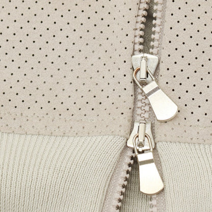 【中古】グランサッソ GRAN SASSO パンチング 切り替え ダブルジップ ニットブルゾン サンドベージュ【サイズ46】【 状態ランクC 】【 メンズ 】