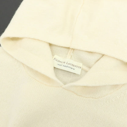 【中古】フィリッポ デ ローレンティス FILIPPO DE LAURENTIIS ウールカシミヤ ニット パーカー アイボリー【 46 】【 状態ランクB 】【 メンズ 】