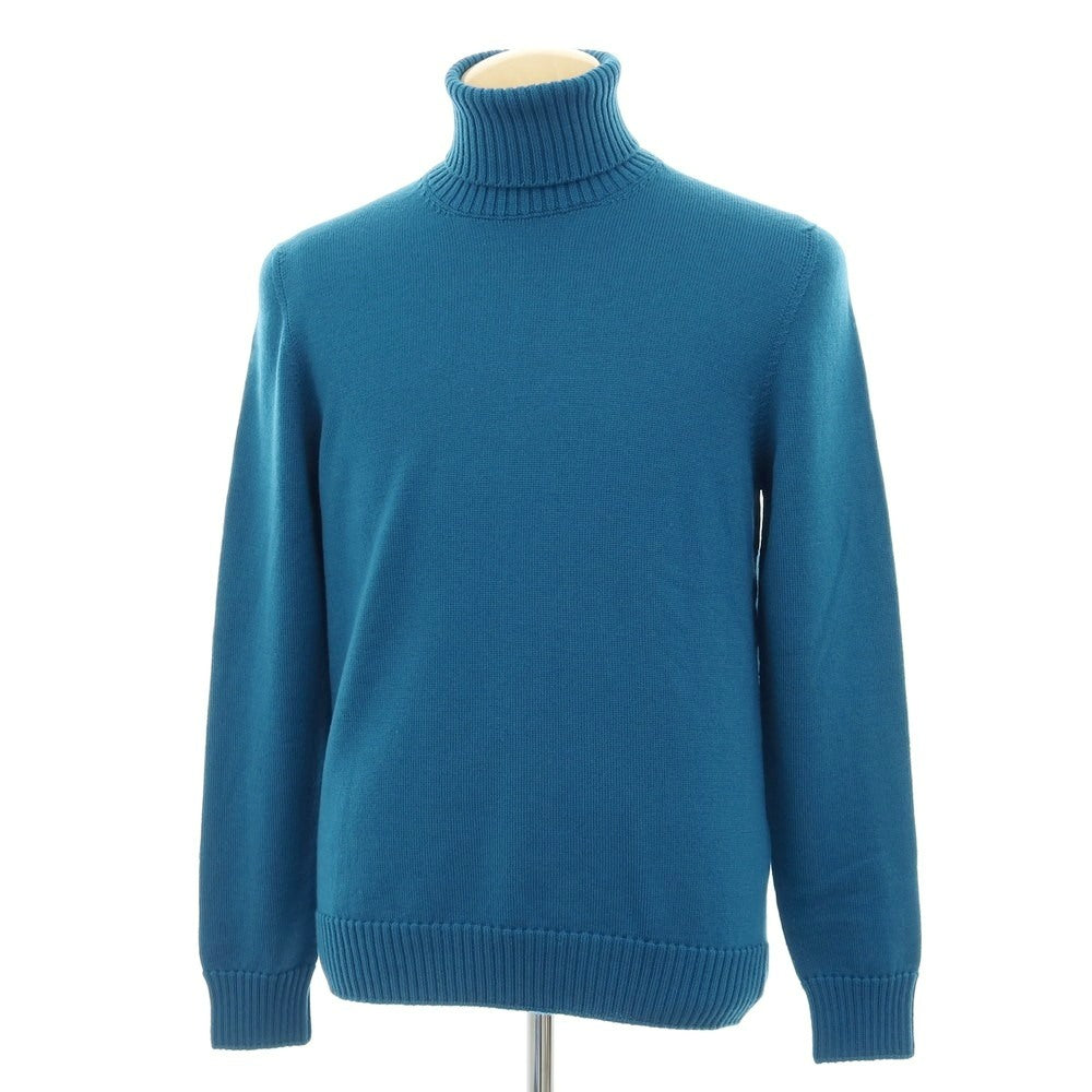【中古】ドルモア DRUMOHR ウール タートルネック プルオーバーニット ターコイズブルー【 46 】【 状態ランクB 】【 メンズ 】