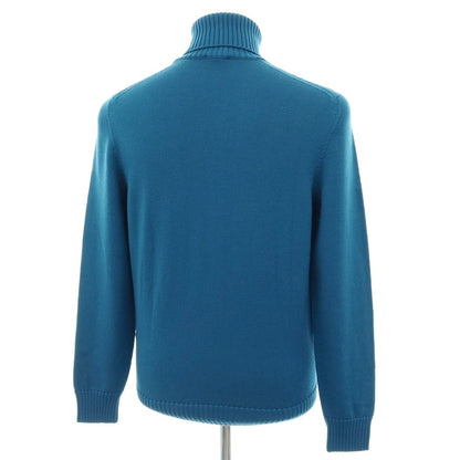 【中古】ドルモア DRUMOHR ウール タートルネック プルオーバーニット ターコイズブルー【 46 】【 状態ランクB 】【 メンズ 】