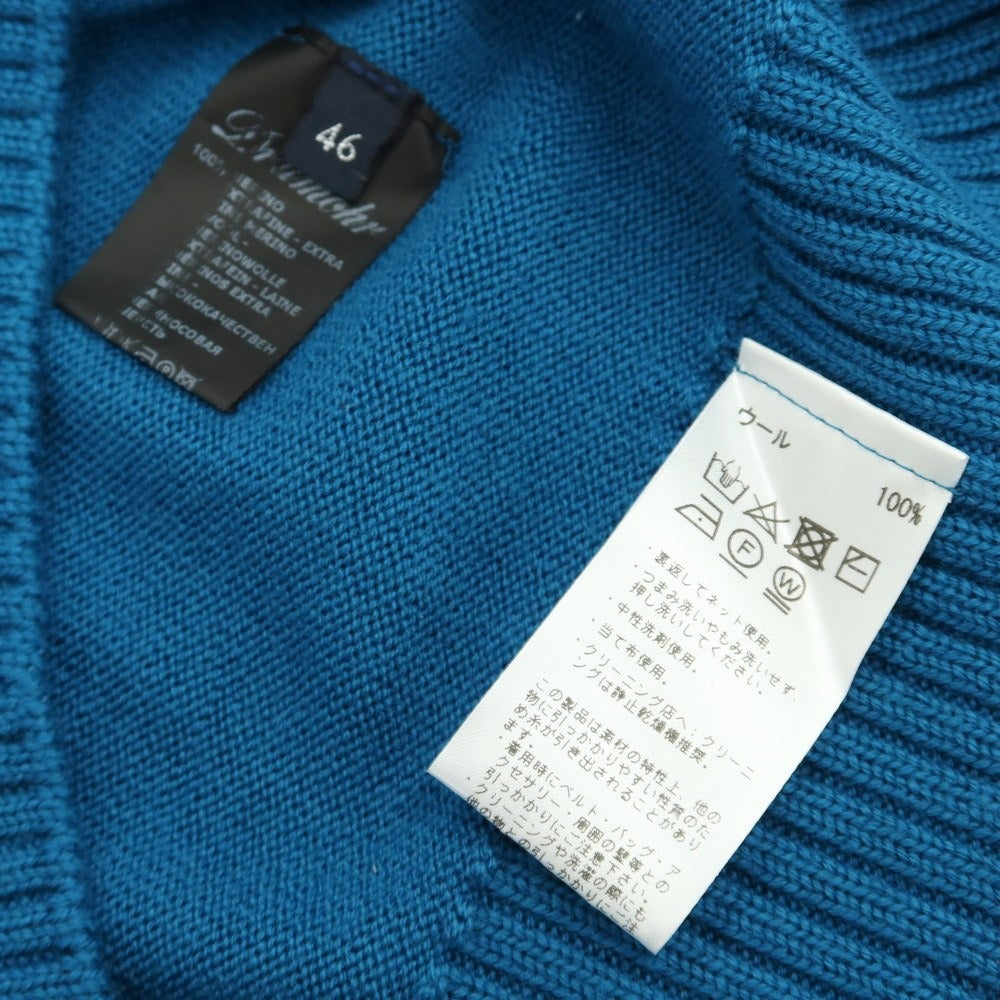 【中古】ドルモア DRUMOHR ウール タートルネック プルオーバーニット ターコイズブルー【 46 】【 状態ランクB 】【 メンズ 】