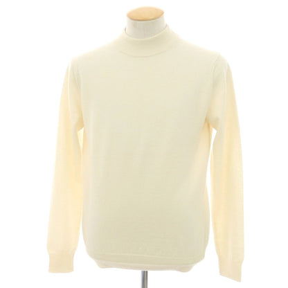 【中古】アレッサンドロルッピ Alessandro Luppi ウールカシミヤ モックネック プルオーバーニット アイボリー【 44 】【 状態ランクB 】【 メンズ 】